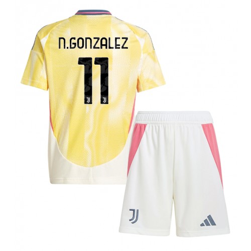 Dres Juventus Nicolas Gonzalez #11 Gostujuci za djecu 2024-25 Kratak Rukav (+ kratke hlače)